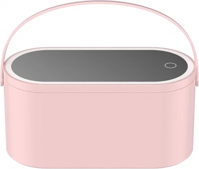 Verk 24342 Organizér na kosmetiku se zrcadlem USB LED růžový