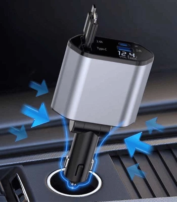 Gordon G819 Autonabíječka 1x USB-A, 2x USB-C, 1x USB Lightning, 4 v 1