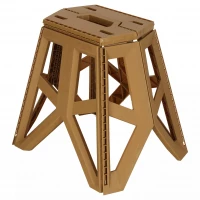 KIK KX3294 Skládací kempingová stolička 39,5 cm, béžová