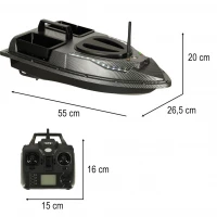 KIK KX3308 RC Zakrmovací zavážecí rybářská loď, 5,4 km/h, 1,5 kg