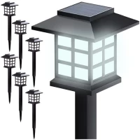 Gardlov 25421 Zahradní solární lampy, 37 cm, IP44, 6 ks