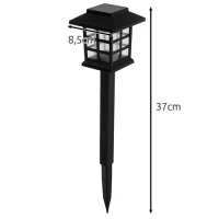 Gardlov 25421 Zahradní solární lampy, 37 cm, IP44, 6 ks