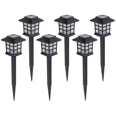 Gardlov 25421 Zahradní solární lampy, 37 cm, IP44, 6 ks