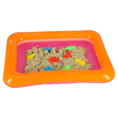 KIK KX9510 Magický tekutý písek 1000g + formičky + pískoviště béžové