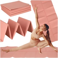 KIK KX3317 Skládací podložka na cvičení jógy 179x61x0,4 cm, růžová