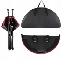 KIK KX3261 Stůl kempingový skládací s držáky na nápoje 70 cm, černý