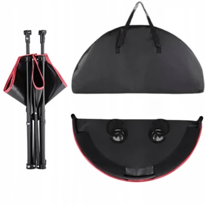 KIK KX3261 Stůl kempingový skládací s držáky na nápoje 70 cm, černý