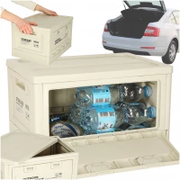 KIK KX3281 Skladací kempingový box 40 x 29 x 24 cm, svetlosivý