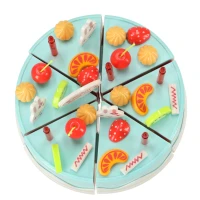 KIK KX9746 Dětský plastový narozeninový dort, modrý