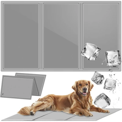 Purlov 25537 Chladiaca podložka pre psa alebo mačku 110 x 70 cm sivá