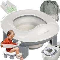 Kruzzel 25510 Dětský skládací nočník 2 v 1, šedobílý