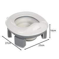 Kruzzel 25510 Dětský skládací nočník 2 v 1, šedobílý