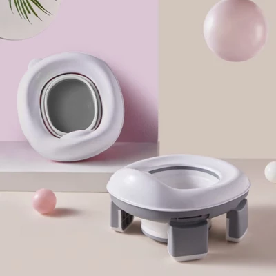 Kruzzel 25510 Dětský skládací nočník 2 v 1, šedobílý
