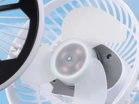 Verk 16034 Ventilátor s klipom USB, 1200 mAh, čiernobiely