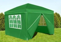 Malatec 2199 Zahradní altán skládací 3 x 3 m + 4 boční stěny zelený - bazar
