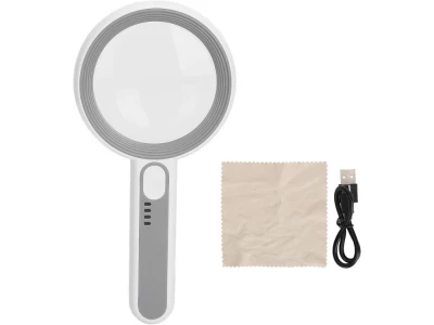 Verk 09205 Lupa s osvětlením 16x LED,  6x - 12x, bílá