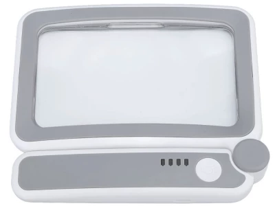 Verk 09207 Skladacia lupa s 10x LED osvetlením, 4x, sivá
