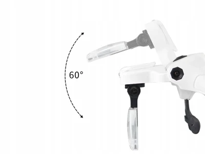 Verk 09208 Lupa so 4x LED osvetlením (1x, 1,5x, 2x, 2,5x , 3,5x)