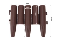 Verk 27281 Zahradní palisáda 8 ks, 215 cm, tmavě hnědá