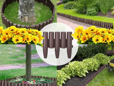 Verk 27281 Zahradní palisáda 8 ks, 215 cm, tmavě hnědá