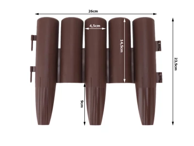 Verk 27281 Zahradní palisáda 8 ks, 215 cm, tmavě hnědá