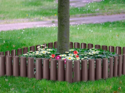 Verk 27281 Zahradní palisáda 8 ks, 215 cm, tmavě hnědá