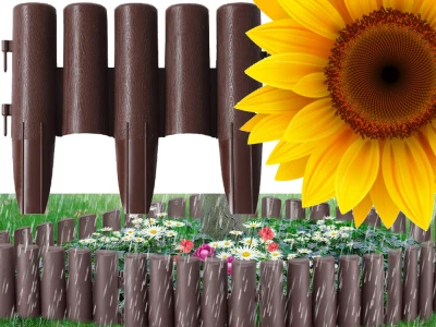 Verk 27281 Zahradní palisáda 8 ks, 215 cm, tmavě hnědá