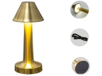 Verk 12308 LED Stolní lampa dotyková, 3 W, 1500mAh, zlatá