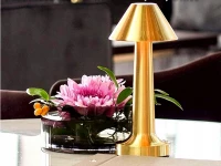 Verk 12308 LED Stolní lampa dotyková, 3 W, 1500mAh, zlatá