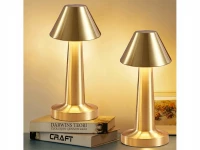 Verk 12308 LED Stolní lampa dotyková, 3 W, 1500mAh, zlatá