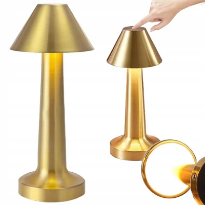 Verk 12308 LED Stolní lampa dotyková, 3 W, 1500mAh, zlatá
