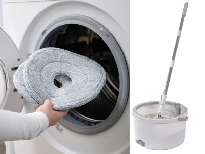 Verk 27461 Rotační mop 360, kbelík, 2x potah z mikrovlákna bílý