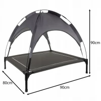 Purlov 25428 Pelech pre psa s baldachýnom 90 x 90 x 70 cm, sivý