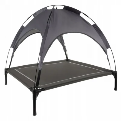 Purlov 25428 Pelech pre psa s baldachýnom 90 x 90 x 70 cm, sivý