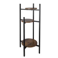Ruhhy 25627 Stojan na květiny 81 x 27 x 27 cm, hnědý