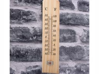 Verk 07184 Vonkajší teplomer 26 cm drevený, 2 ks