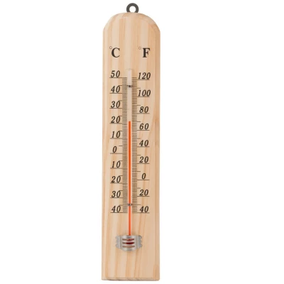 Verk 07184 Vonkajší teplomer 26 cm drevený, 2 ks