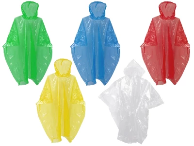 Verk 01698 Pláštěnka pro dospělé pončo modrá, 5 ks
