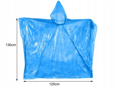 Verk 01698 Pláštěnka pro dospělé pončo modrá, 5 ks