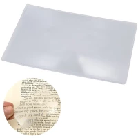 Verk 09088 Fresnelova obdélníková lupa Čtecí lupa B5 5x, 4 ks