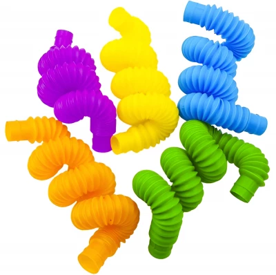 Kruzzel 19739 Stavebnice natahovací trubičky antistres 16,5 - 51 cm 4 x 10 ks