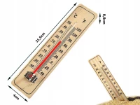 Verk 07183 Teploměr venkovní 21 cm dřevěný 2 ks