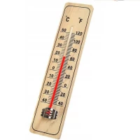 Verk 07183 Teploměr venkovní 21 cm dřevěný 2 ks