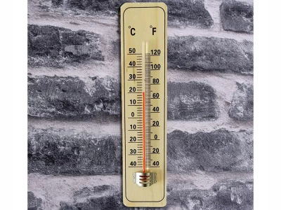 Verk 07183 Teploměr venkovní 21 cm dřevěný 2 ks