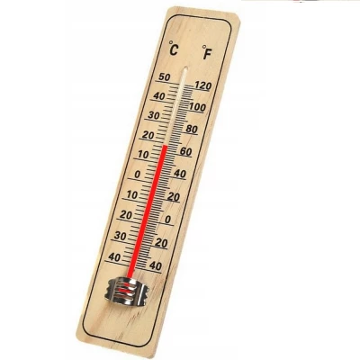 Verk 07183 Teploměr venkovní 21 cm dřevěný 2 ks