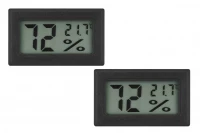 Ruhhy 9310 Digitální LCD Teploměr a Vlhkoměr Vnitřní do panelu, 2 ks