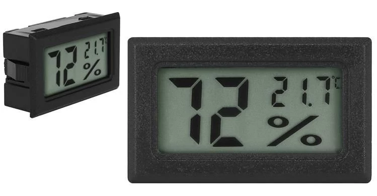 Ruhhy 9310 Digitální LCD Teploměr a Vlhkoměr Vnitřní do panelu, 2 ks