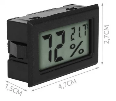 Ruhhy 9310 Digitální LCD Teploměr a Vlhkoměr Vnitřní do panelu, 2 ks