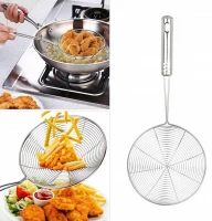 Pronett XJ5270 Kuchynská naberačka na vyprážanie, penová, 15 cm, nerezová oceľ, 4 ks