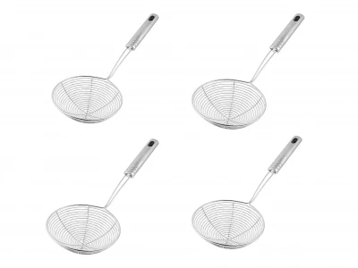 Pronett XJ5270 Kuchynská naberačka na vyprážanie, penová, 15 cm, nerezová oceľ, 4 ks